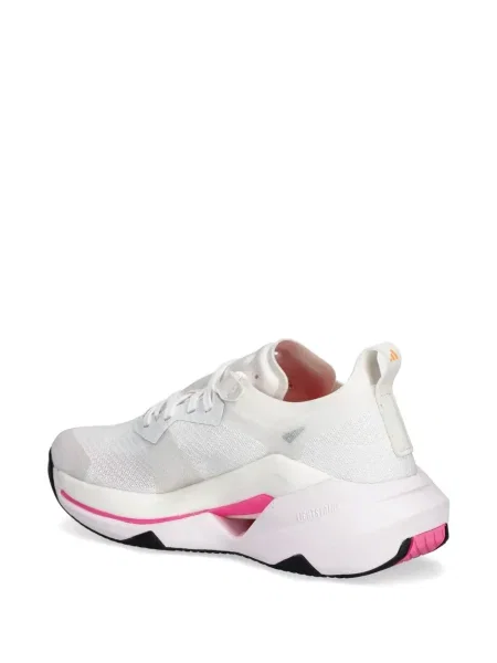 Sneakersy Adidas Predator w paski z dekoltem w serek z kapturem różowe