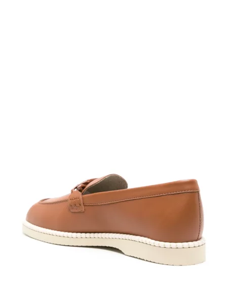 Pantofi loafer Hogan din piele cu cataramă maro