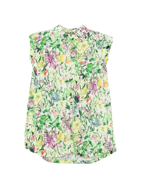 Bluză Jnby fără mâneci cu model floral cu imagine alb