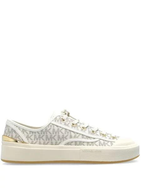 Sneakerși Michael Michael Kors din canvas argintiu