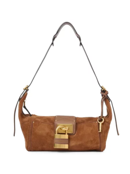 Geantă Chloé din piele de căprioară maro