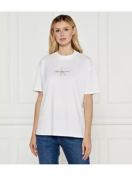 CALVIN KLEIN JEANS Tricou | Relaxed fit alb