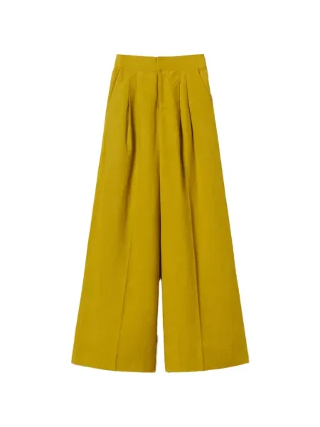 Pantaloni Twinset cu picior lat verde