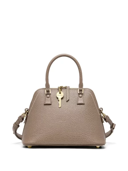 Bőr shopper táska Maison Margiela barna