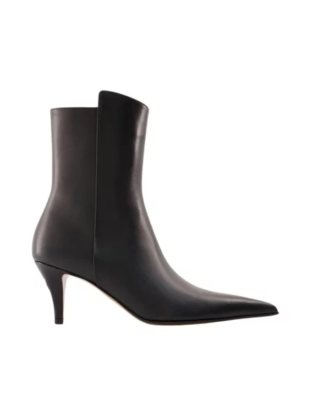 Botki Alexander Mcqueen skórzane czarne