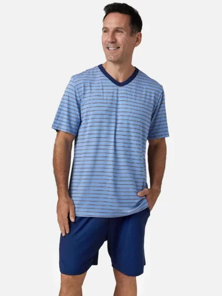 Zd ZERO DEFECTS Pijama scurtă Modal Koryfi' albastru
