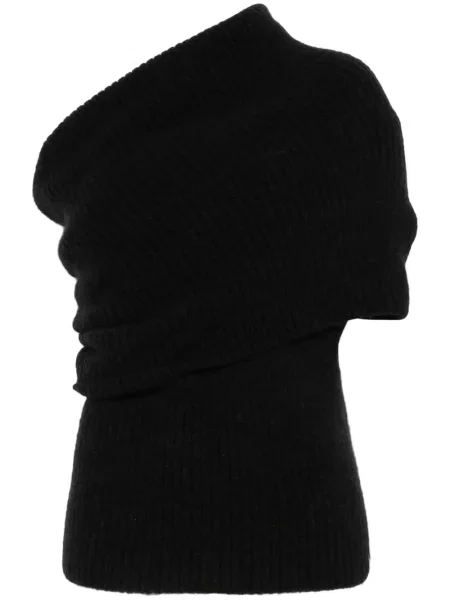 Top Rick Owens tricotate drapat negru