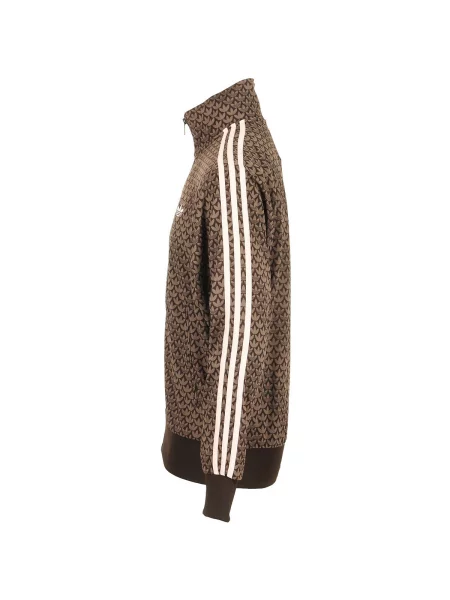 Mikina adidas Firebird Loose Monogram Track Top Aurora Coffee/ Earth Strata/ Sandy Pink XL hnědá