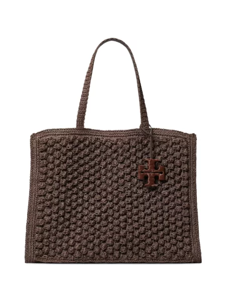 Geantă shopper Tory Burch maro