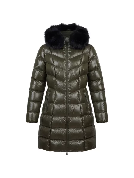 Matlasat palton Moncler verde