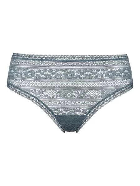 Chiloți tanga Eres din dantelă albastru