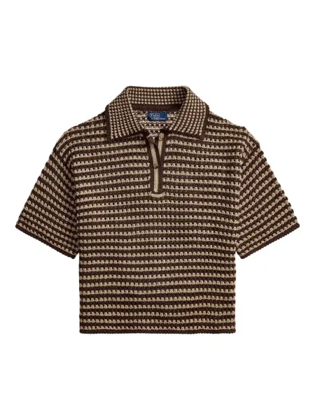 Dugo rebrasti s ovratnikom polo majica Polo Ralph Lauren plava