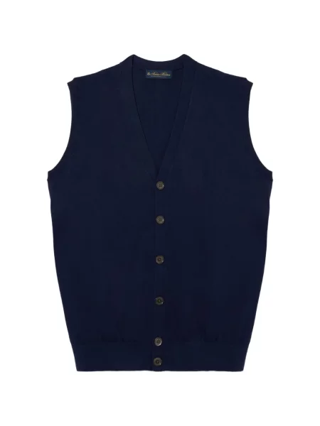 Vestă Brooks Brothers cu decolteu în V albastru