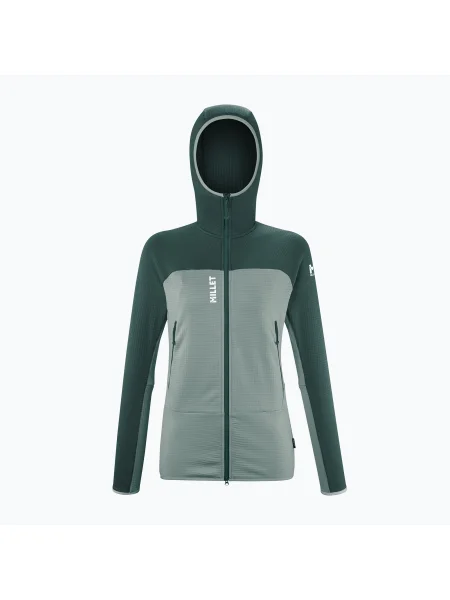 Дамски суитшърт Millet Fusion Grid Hoodie seaaweed/bottle зелено