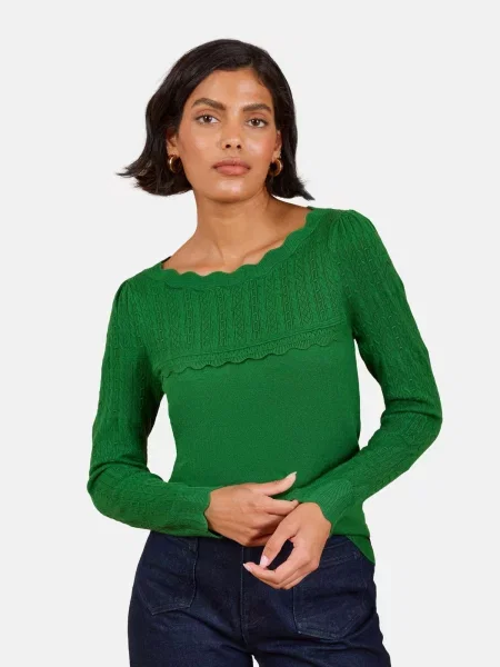 Love & roses Pulover verde
