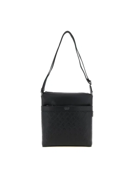Torba crossbody Ferragamo skórzana z logo czarna