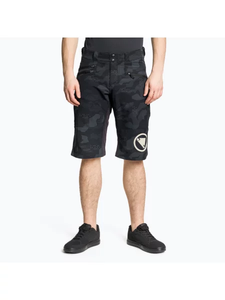 Мъжки къси панталони за колоездене Endura Singletrack II Short black camo черно