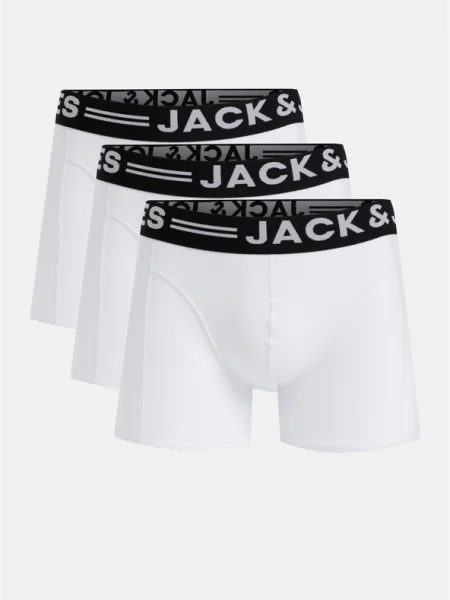 JACK & JONES Boxeri Sense negru alb
