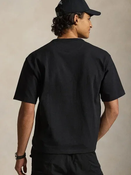 Μπλουζάκι Polo Ralph Lauren JERSEY-KNT-T-SHIRT μαύρο