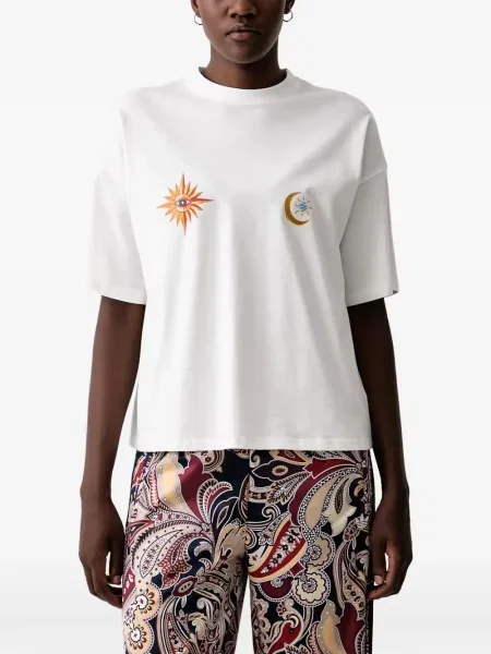 Tricou Never Fully Dressed cu imagine alb