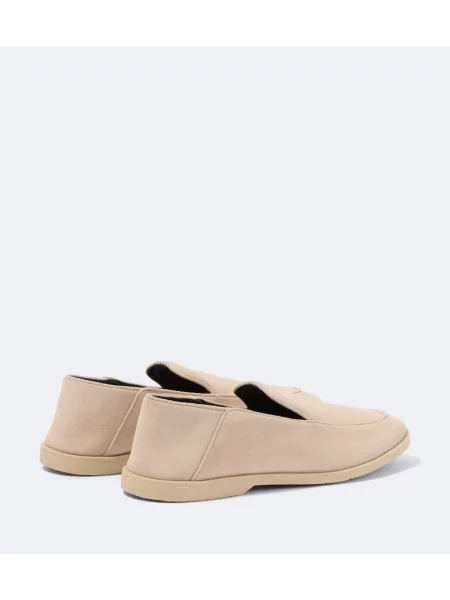 Pantofi loafer George Cleverley din piele de căprioară bej