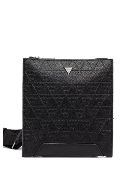 Matlasat geantă crossbody Guess negru