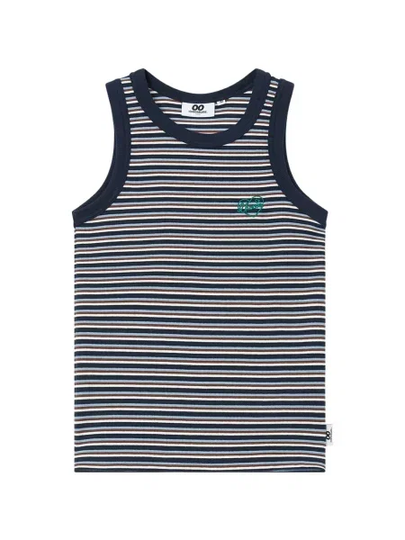 Top Chocoolate cu dungi albastru