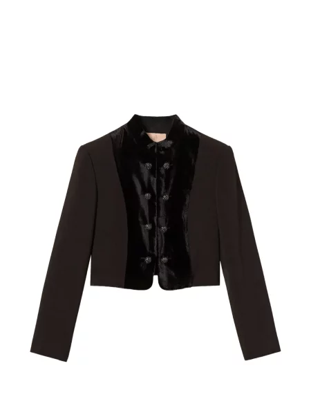 Geacă Twinset de catifea negru