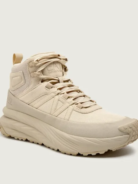 Sneakers | piele întoarsă bej