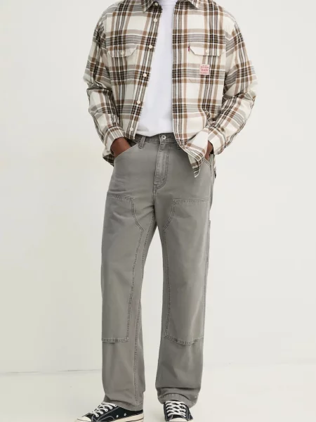 Kavbojke Levi's LOOSE STRT DBL KNEE siva