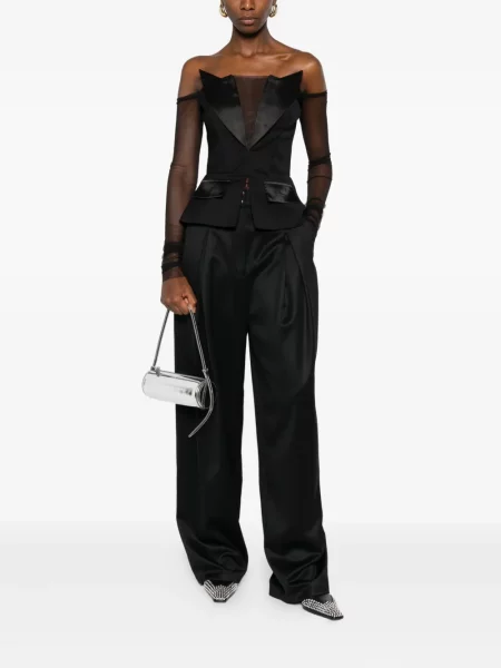 Pantaloni Vestiaire D'un Oiseau Libre plisate negru