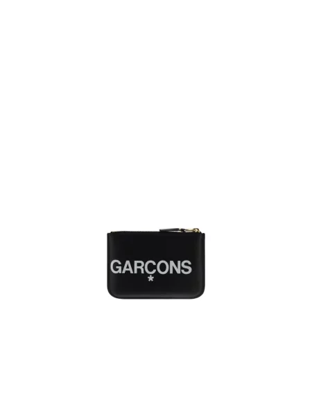 Torba Comme Des Garcons skórzana z logo czarna