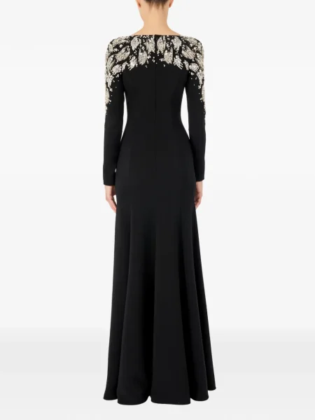 Rochie maxi Jenny Packham lungă de costum negru