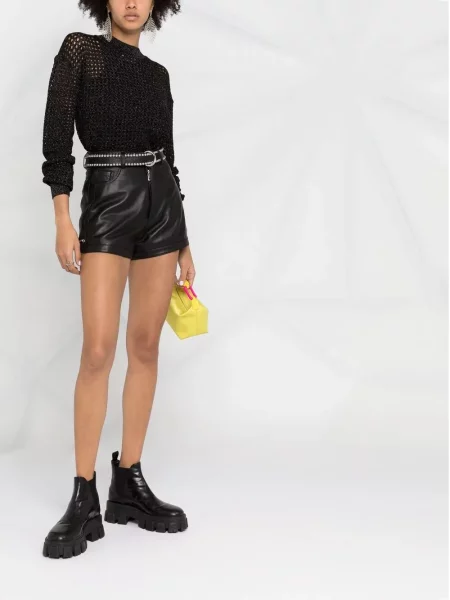Svetr Philipp Plein se síťovinou černý