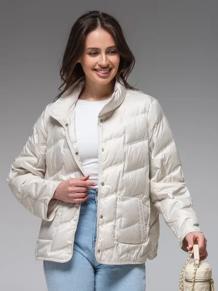 Демісезонна куртка VIVA WEAR молочний