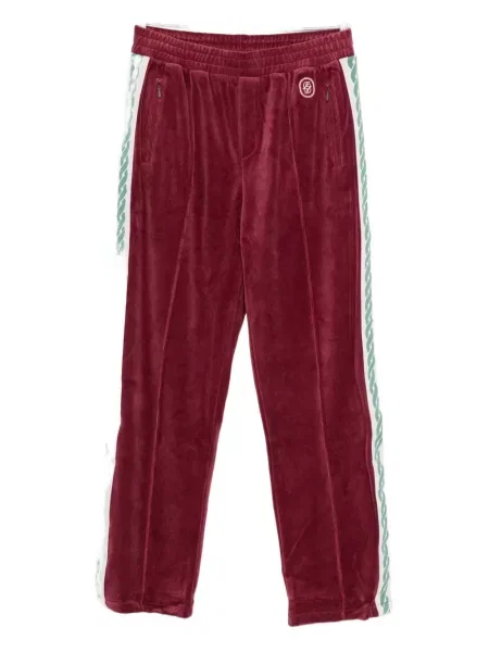 Pantaloni Drole De Monsieur din velur roșu