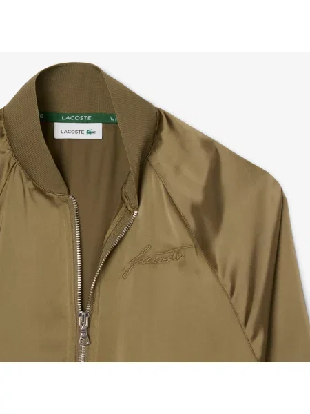 Бомбер Lacoste зеленый