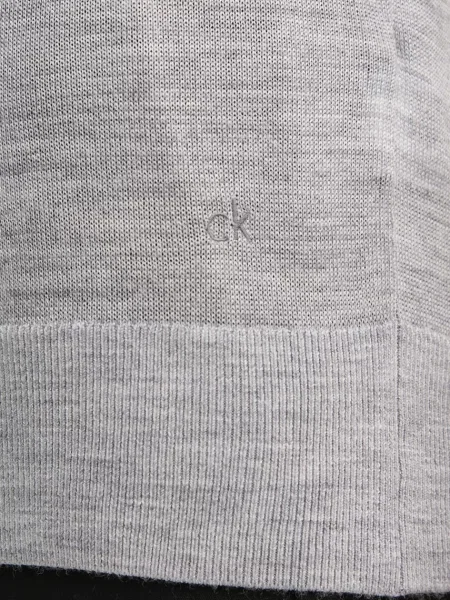Calvin Klein gyapjúkeverék pulóver szürke