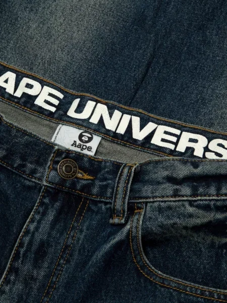 Viseltes hatású nadrág Aape By *a Bathing Ape® kék