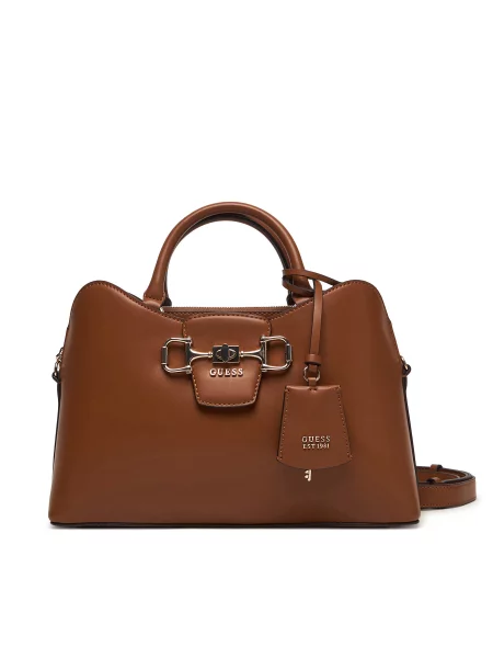 Τσάντα Guess Janie καφέ