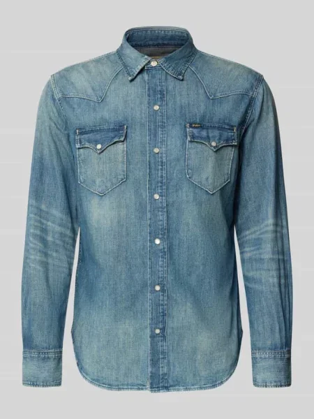 Koszula casualowa z imitacji denimu Polo Ralph Lauren niebieska