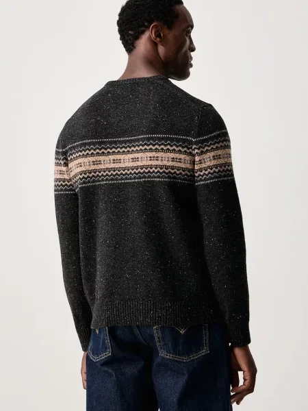 Hackett London sweter z wełny merino szary