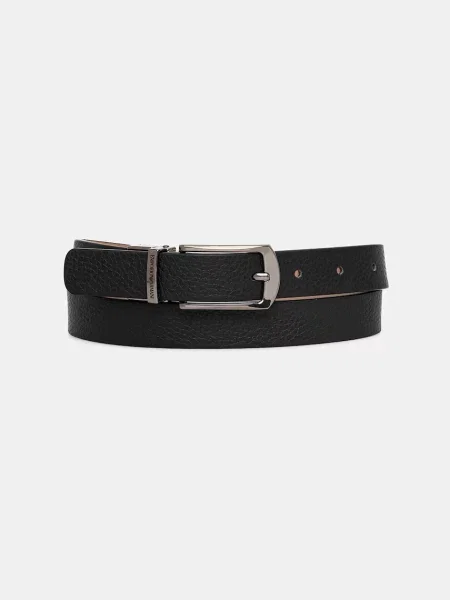 Кожен Emporio Armani черно