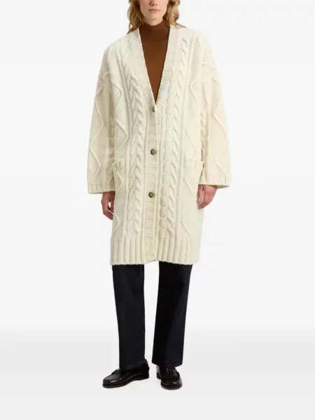 Palton Woolrich tricotate alb