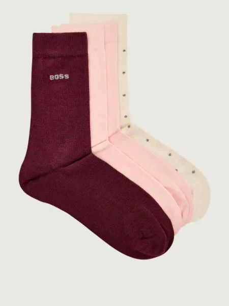 BOSS Șosete GiftShine ecru roz / roșu bordeaux gri