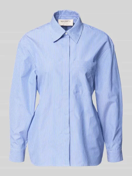 Bluzka z długim rękawem o kroju shaping fit z czystej bawełny model LEBBRO' Max&co.