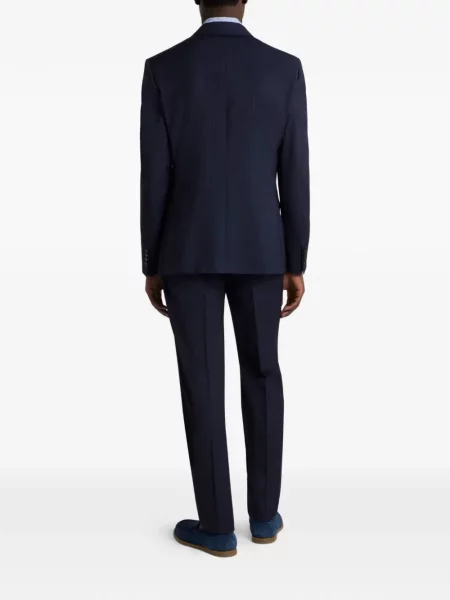 Costum Etro de lână cu dungi de costum albastru