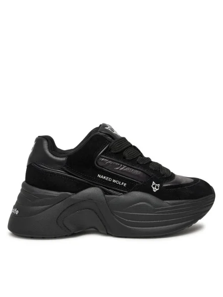 Маратонки Naked Wolfe Temple Temple Black Leather Suede черно