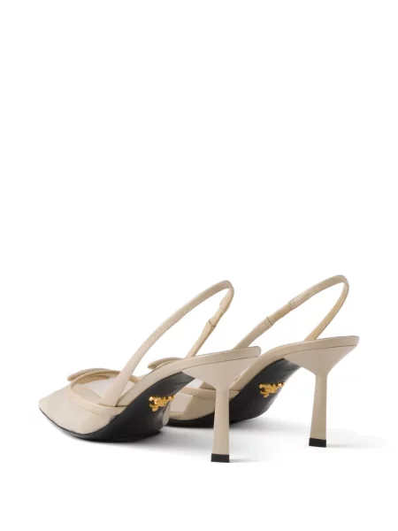 Pantofi cu toc Prada plasă slingback