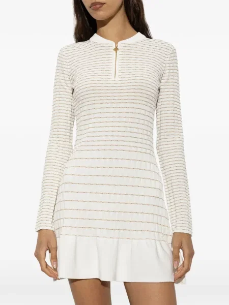 Rochie mini Casablanca cu dungi cu volane alb